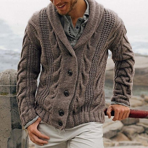 Vasile - Elegante Strickjacke mit klassischem Schalkragen