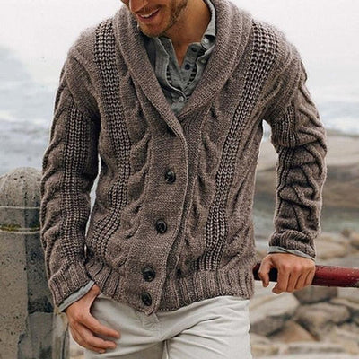 Vasile - Elegante Strickjacke mit klassischem Schalkragen