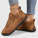 Barbara | Damen Lässige Schnür-Sneaker in Braun