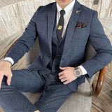 Business Anzug Herren in Blaugrau