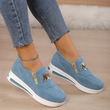 Ovelia - Slip-On-Plateau-Sneaker in Blau