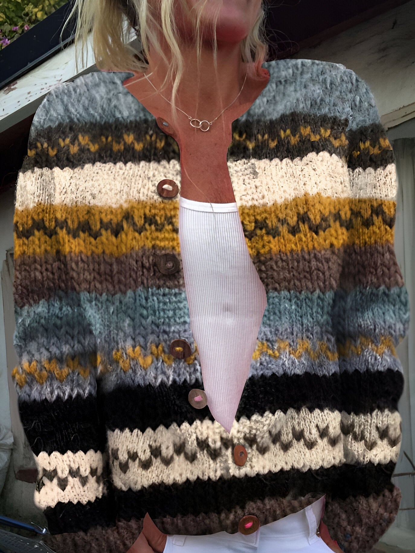 Lunete® | Bunte Strickjacke