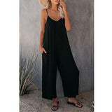 Allira | Lose ärmellose Jumpsuits in Schwarz
