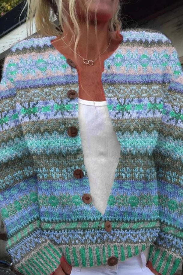 Lotte - Blauer Nordischer Cardigan