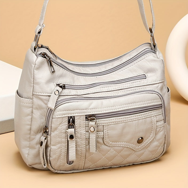 Vera | Multi-Zipper Umhängetasche