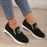 Ovelia - Slip-On-Plateau-Sneaker in Schwarz