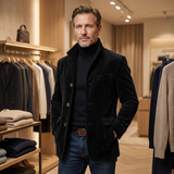 Carter – Elegante Herrenjacke mit Vintage-Charakter in Schwarz