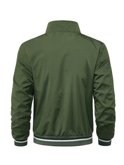 Stanton - Lässige Stehkragen Zip Up Jacke