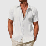 Caius | Herren Kurzarmhemd Regular Fit Freizeithemd in Weiß