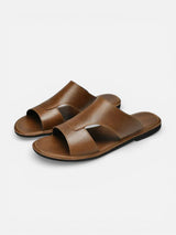 Casual Herren Pantoletten Mit Offenem Design in Braun