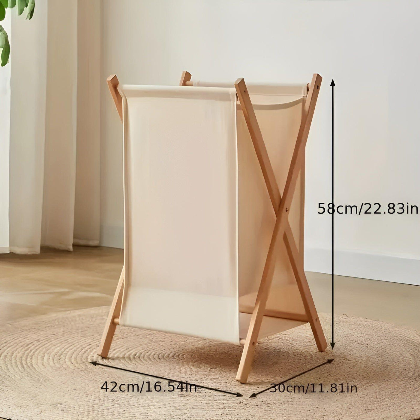 FlexiWood Korb - Faltbarer Wäschekorb aus Holz