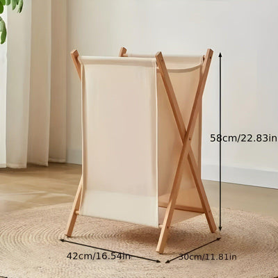 FlexiWood Korb - Faltbarer Wäschekorb aus Holz