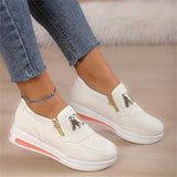 Ovelia - Slip-On-Plateau-Sneaker in Weiß