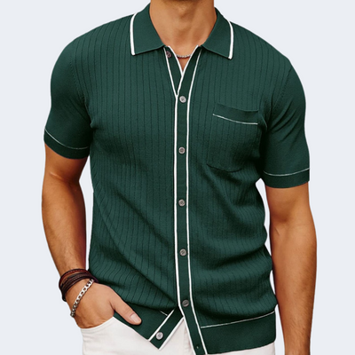 Giovanni Klassisches geripptes Hemd