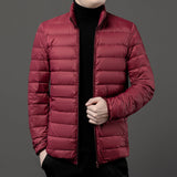 Leichte Herren-Steppjacke mit Reißverschluss - Patrick in Weinrot