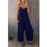Allira | Lose ärmellose Jumpsuits in Dunkelblau
