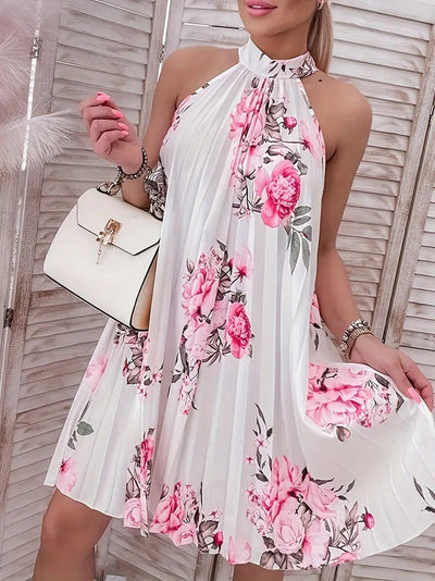 Alina - Sommerkleid Damen Plissee Ärmellos
