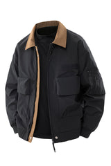 Übergangsjacke Herren Utility mit Taschen in Schwarz