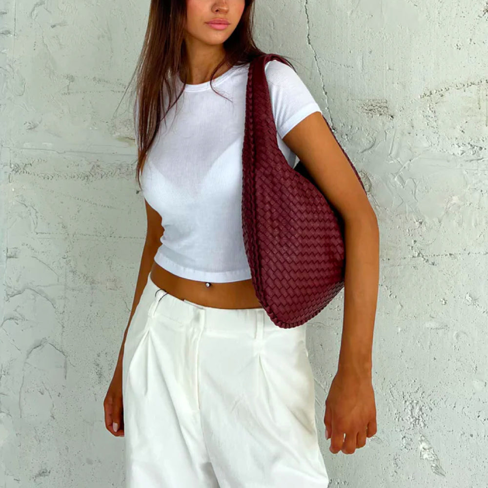 Aranka Gewebte Geräumige Design Schultertasche – Die Must-Have Tasche des Jahres