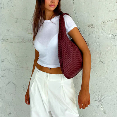 Aranka Gewebte Geräumige Design Schultertasche – Die Must-Have Tasche des Jahres