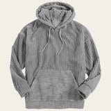 Cord Kapuzenjacke Herren in Grau