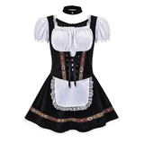 Corinna | Damen Dirndl Trachtenkleid mit Blumen in Schwarz 2