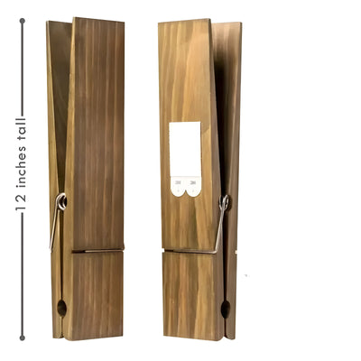 PineGrip Handtuchhalter - Eleganter Badezimmer Handtuchklammer aus Holz