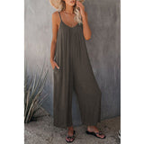 Allira | Lose ärmellose Jumpsuits in Grau