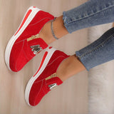 Ovelia - Slip-On-Plateau-Sneaker in Rot