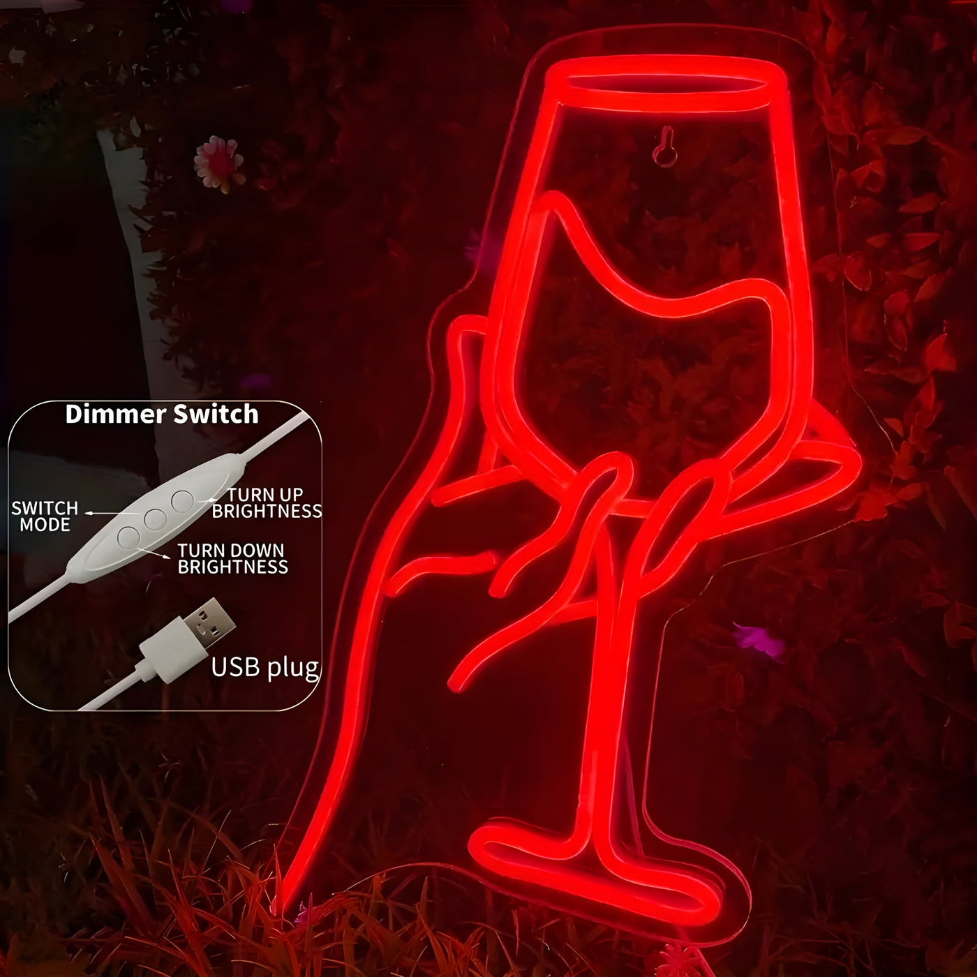 ToastBright Light – Prost! Weinglas Neon LED Leuchte