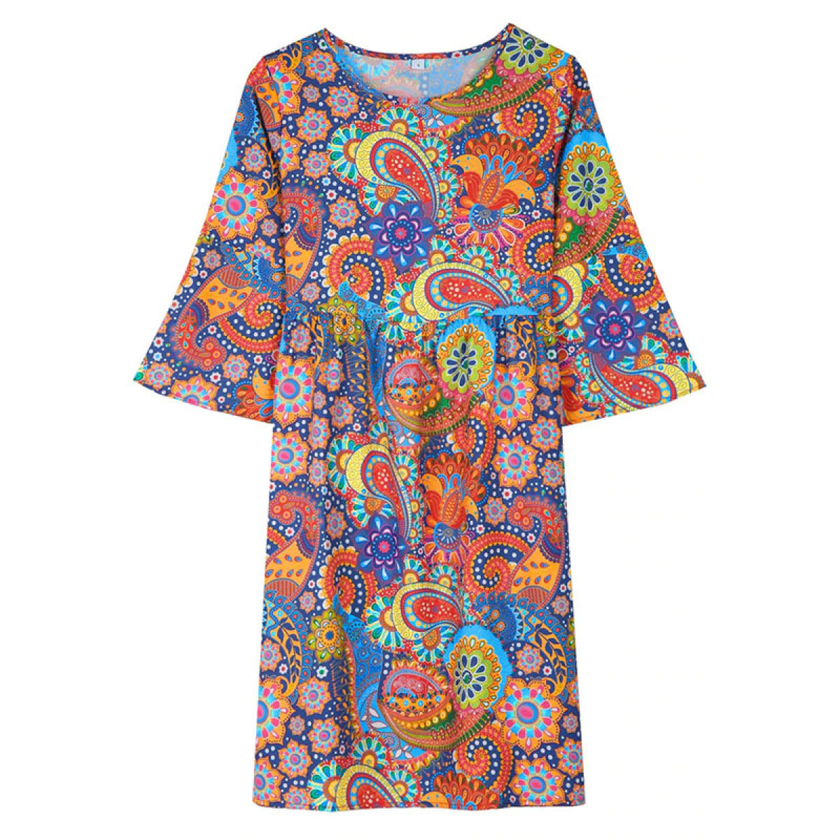 Adriana – Langarm Minikleid mit Print