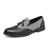 Herren Mokassins Leder Textil Casual - Henrik in Schwarz
