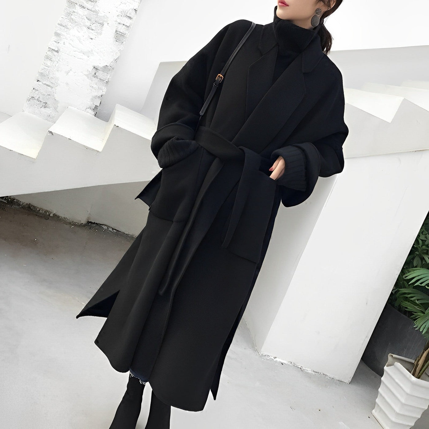 Armida - Eleganter Langer Wollmantel für Damen