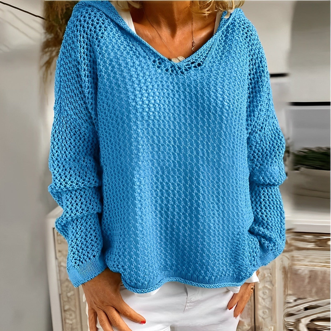 Melissa - bequemer Kapuzenpullover aus Strick