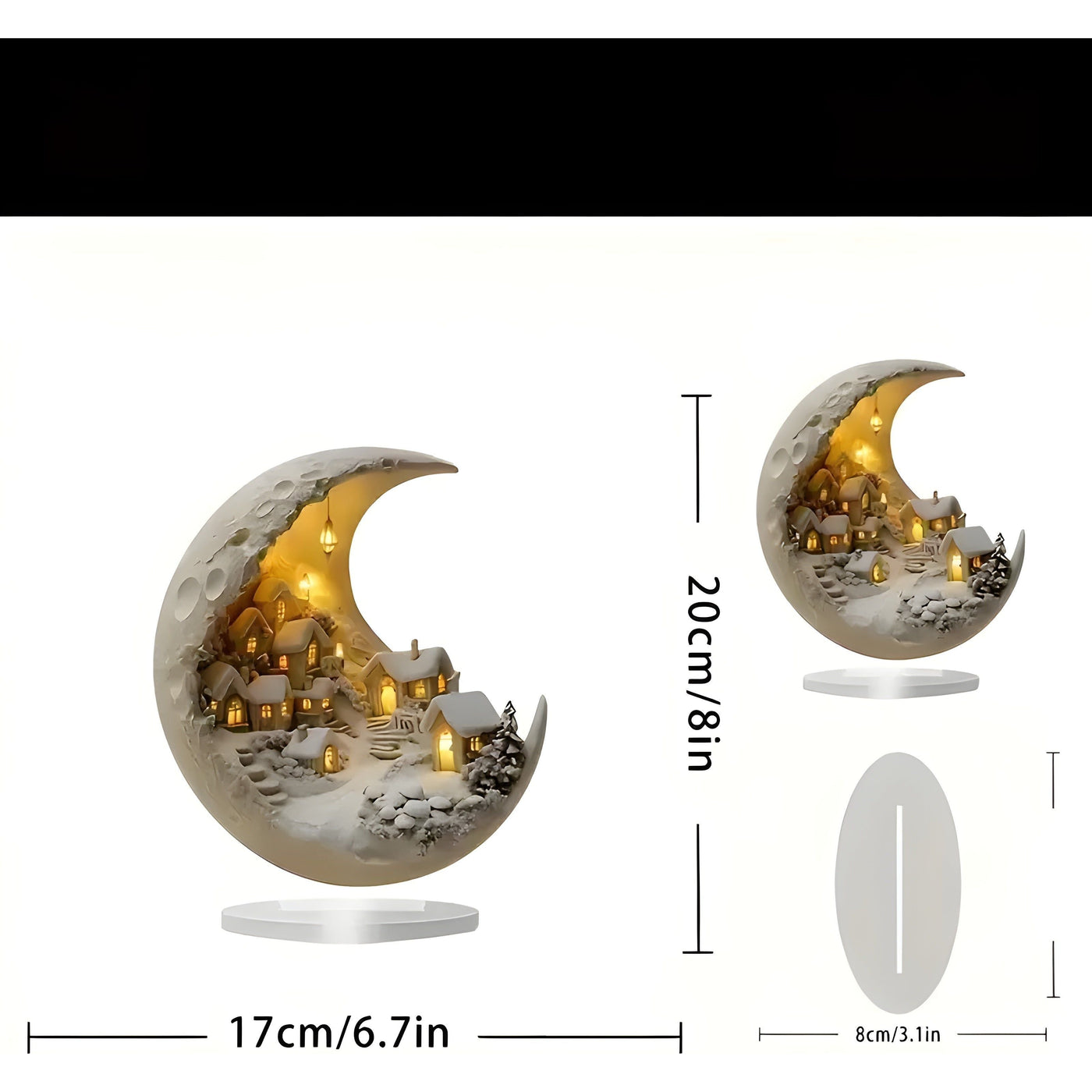 StarlightVillage Decor - Monddorf-Dekor aus Acryl