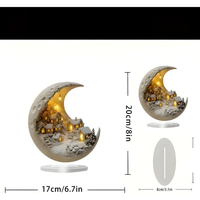StarlightVillage Decor - Monddorf-Dekor aus Acryl