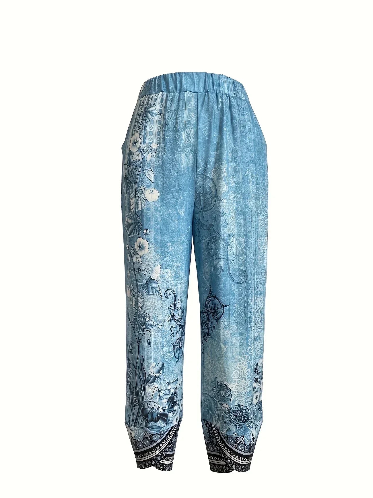 Kayden – Vintage Capri Hose Mit Blumenmuster