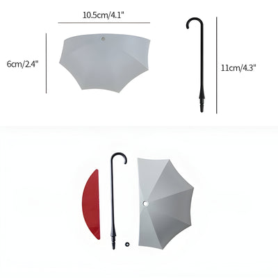 RainDrop Hook – 3-teiliges Set von wandmontierten Haken in Regenschirmform