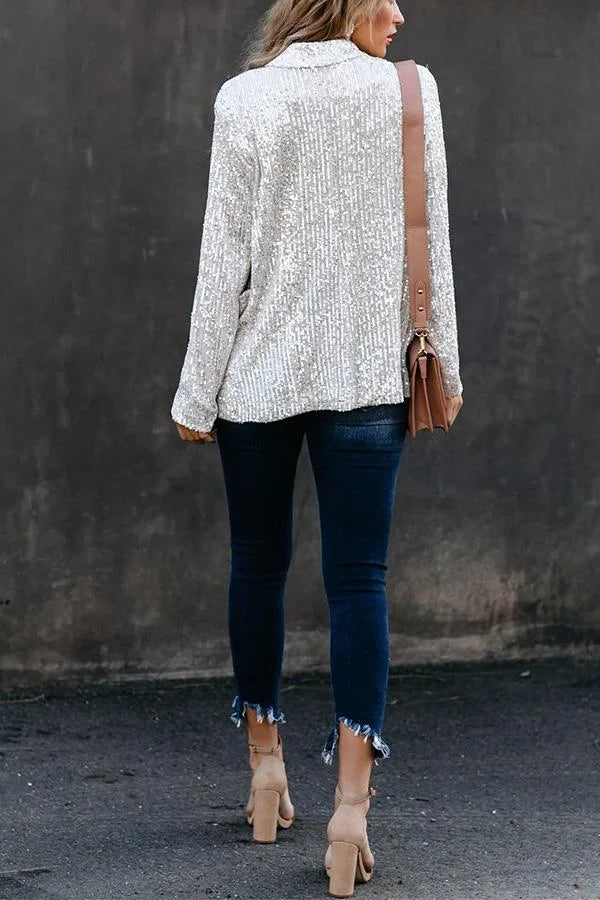 Eleganter Damenblazer mit Pailletten