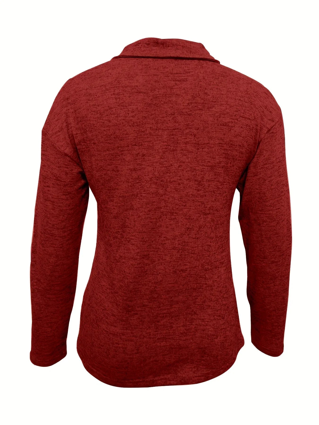Damen Halbreißverschluss Pullover mit Kragen