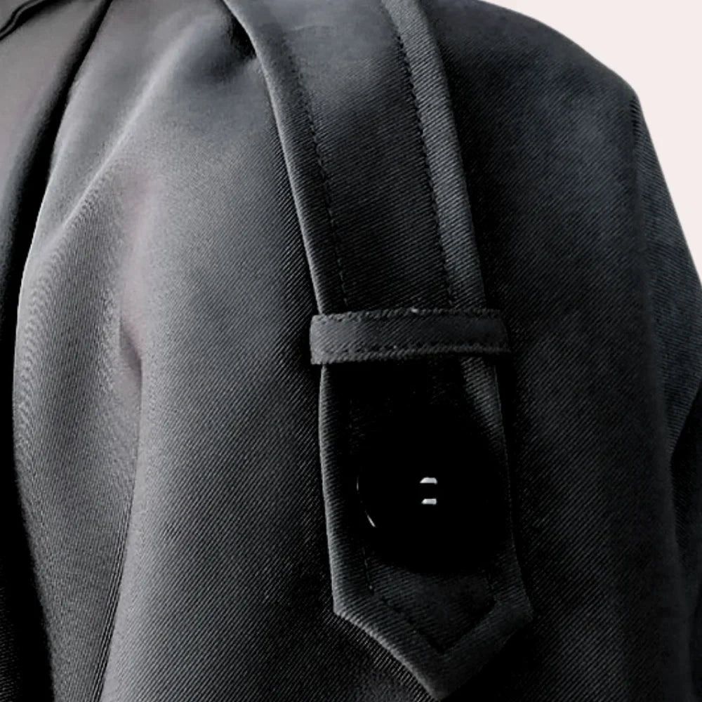 Damen Langer Trenchcoat mit Knopfdetails