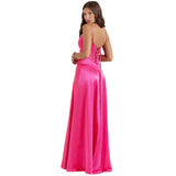 Damen Minimalistisches Maxikleid mit Spaghettiträgern in Rosa