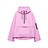 Lena | Damen Stepp-Übergangsjacke mit Kapuze Windabweisend Anorak in Rosa