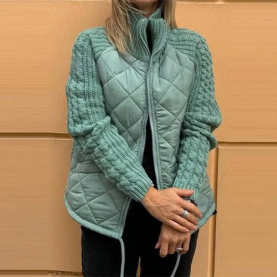 Damen Steppjacke mit Strickärmeln