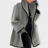 Daniela | Damen Winterjacke mit Offener Vorderseite in Grau