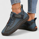 Barbara | Damen Lässige Schnür-Sneaker in Dunkelblau