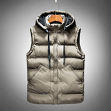 Matteus - Fleece Weste in Beige