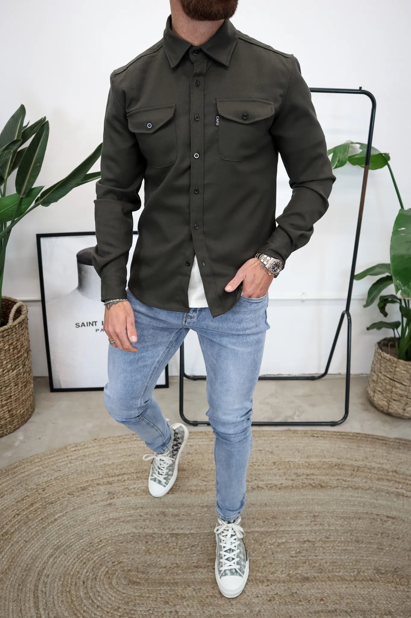 Gabriel - Moderne Flanell-Hemdjacke Herren