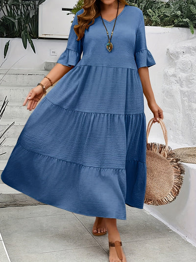 Pomona® | Kleid mit V-Ausschnitt in Übergröße