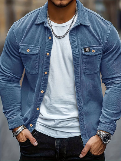 Felipe - Lässiges Hemd Aus Kord Mit Knöpfen